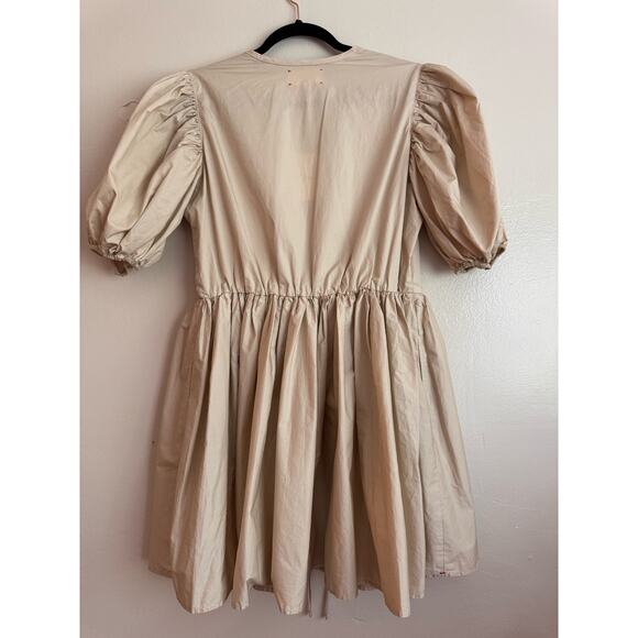 XIRENA puff sleeve tan mini AURIE DRESS size small - Picture 11 of 13